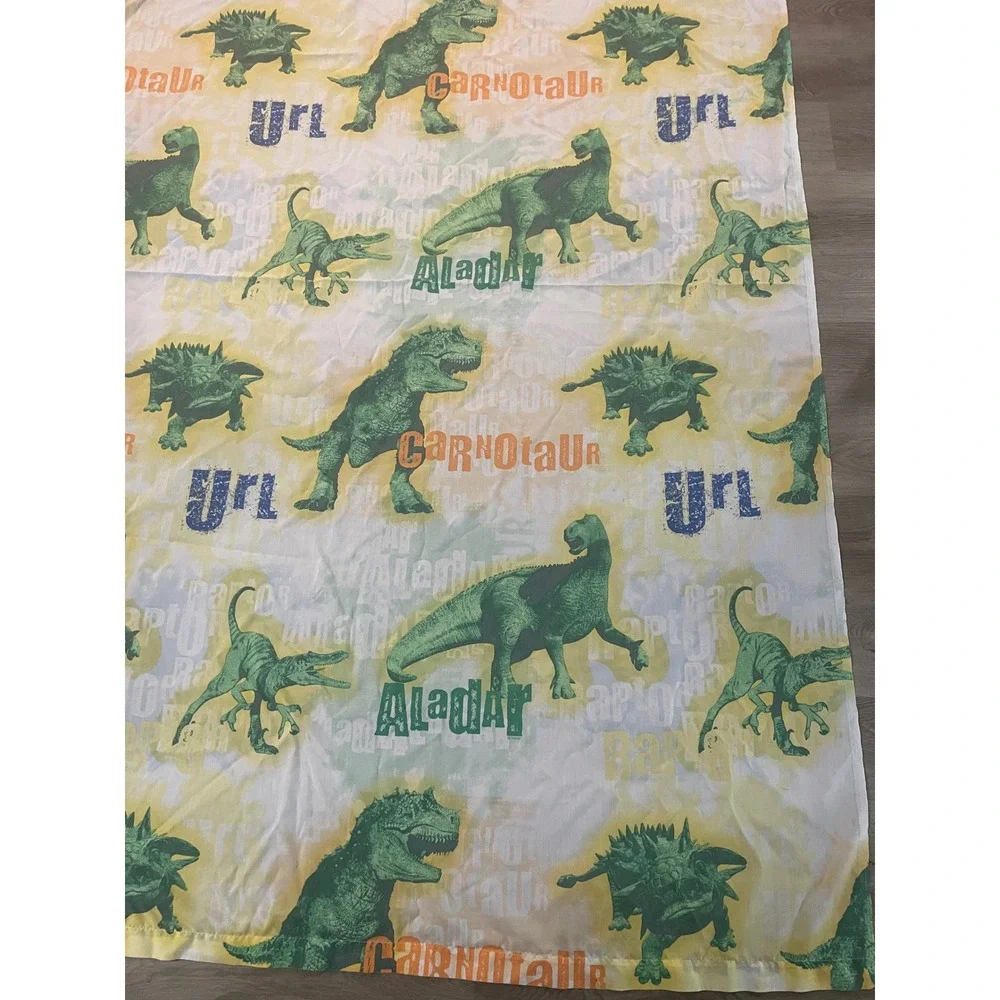 Vintage Disney Dinosaur Sheets Twin 2000 Aladar Carnotaur Movie Flat Fitted Y2K